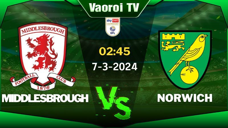 Nhận định bóng đá Middlesbrough vs Norwich 02h45 ngày 07/03/2024